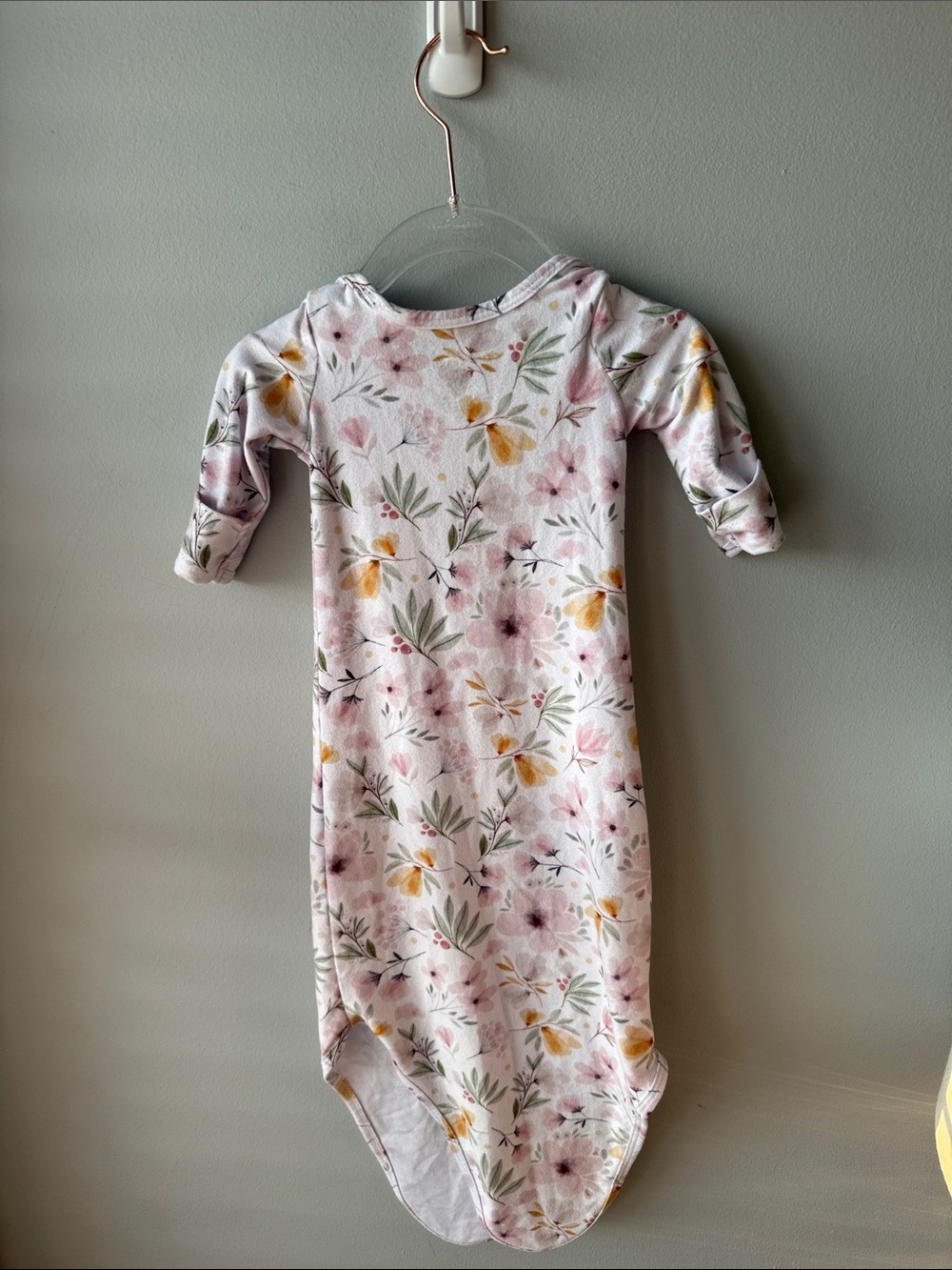 Caden Lane Floral Infant 0-3 Month Knot Nightgown - Picture 5 of 5